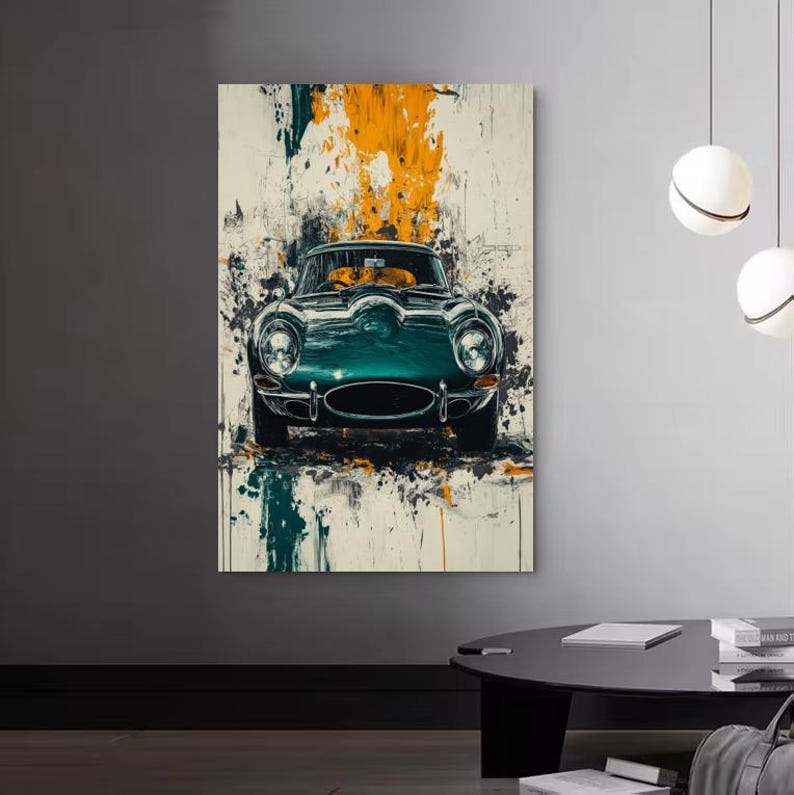 Jaguar E-type Classic Car Posters Classic Collection Fan Art Birthday