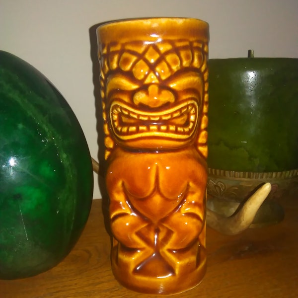 Tiki Cup Orchids of Hawaii Made in Japan Tiki Bar Decor Hawaiian Kitsch Free Shipping