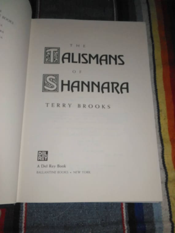 Talismans Of Shannara Book By Terry Brooks Book 4 Of The Heritage Of Shannara Fantasy Books Adventure Books Free Shipping - 