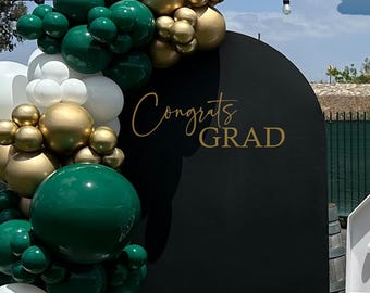 Letrero adhesivo para fiesta de graduación, ¡Felicidades Graduado! para decoraciones, pegatina de vinilo para fondo de globos, calcomanía de graduación, decoración para celebración de graduación
