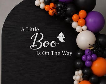 A Little Boo Is On The Way Decal Sign, Baby Shower Vinyl, Gender Reveal, Girl Baby Shower, Boy Baby Shower, Halloween Theme Baby Shower