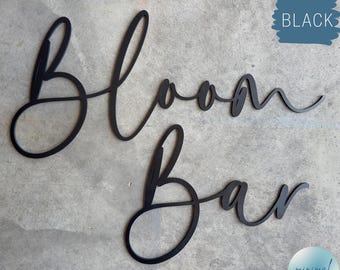 Letrero de madera para Bloom Bar, decoración de pared para eventos, decoración para baby shower, señalización para fiestas, flores para despedidas de soltera (DIY), letreros para carritos de flores