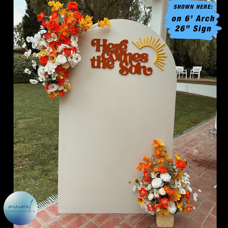 Here Comes the Son Sign Wood, Sun Rays, Baby Shower Decorations, Baby ...