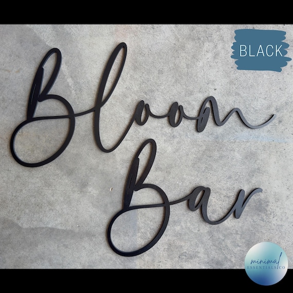Bloom Bar Wood Sign, Event Wall Decor, Baby Shower Decor, Party Decor Signage, Bridal Shower Flower DIY, Flower Cart Signs