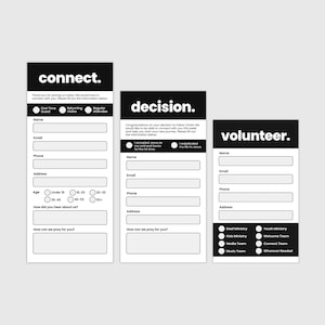 Church Connection Cards Canva Template: Modern Stackable Design (Digital Download)