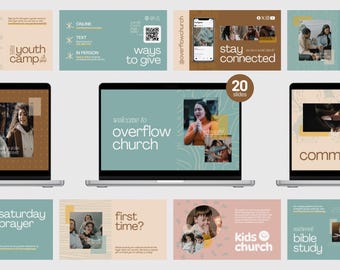 Modern Church Presentation Slides: Canva Templates (Digital Download)