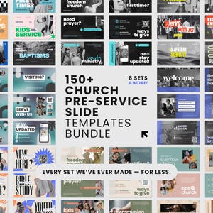 Church Presentation Slides Bundle: Modern Canva Slide Templates (Digital Download)