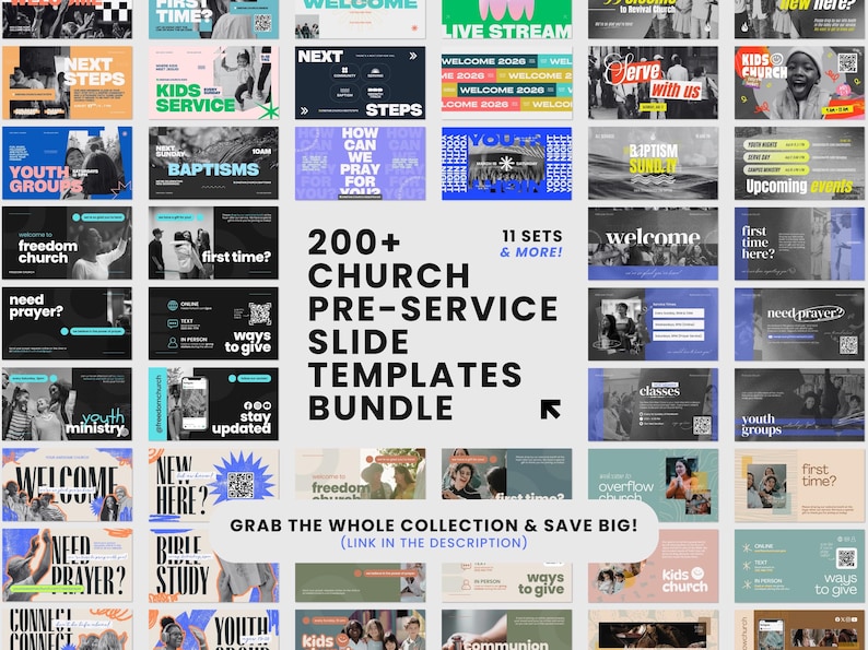Zeitgenössische Kirchen Präsentationsfolien: Canva Vorlagen (Digitaler Download) Bild 3