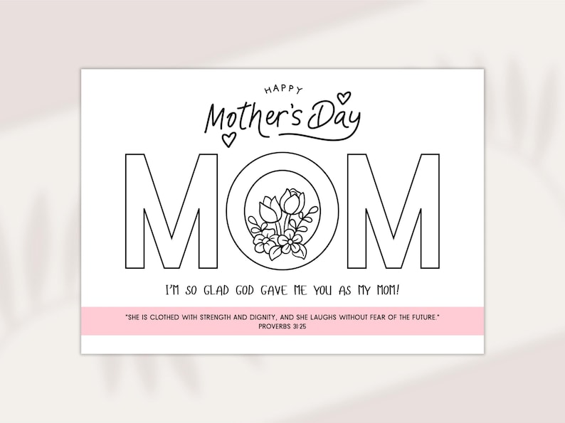 Mother S Day Sunday School Craft Printable Pdf