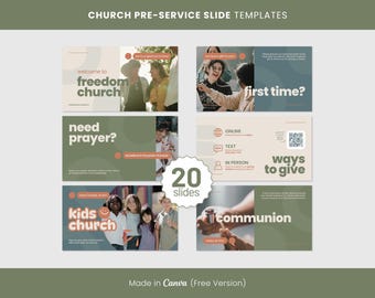 Modern Church Presentation Slides: Canva Templates (Digital Download)