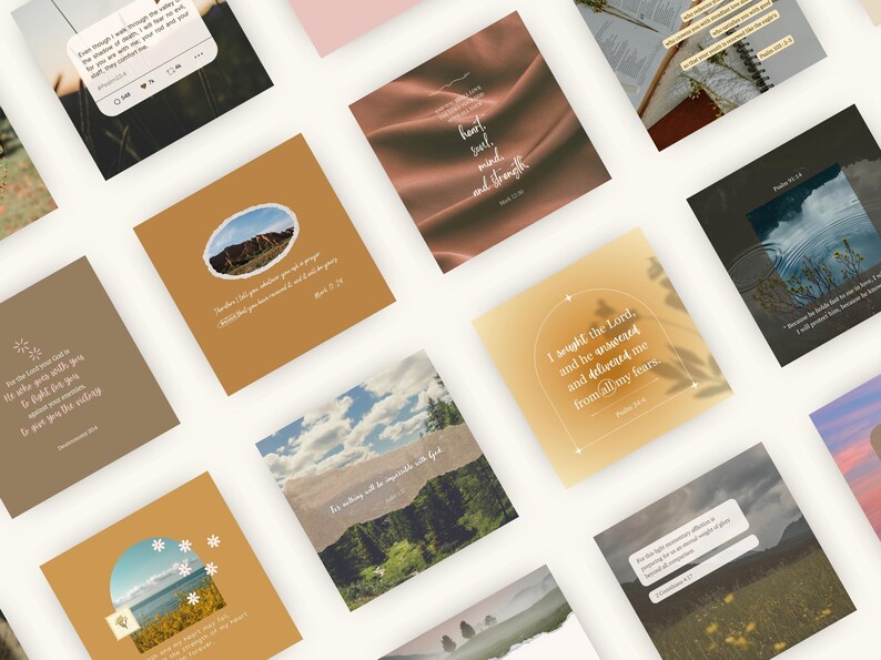50 Bible Verse Instagram Templates, Encouraging Scriptures, New Designs ...