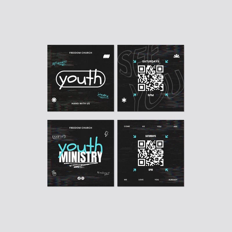 Yoth Programm Card Youth Group Invite Card - Etsy