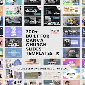 Church Presentation Slides Savers Bundle, Sunday Pre-Service Slides, Church Event Announcement Slides (Canva Editable, Digital Download)