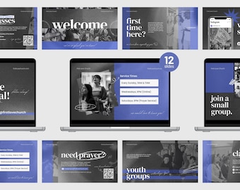Moderne Kirche Präsentationsfolien: Canva Vorlagen (Digitaler Download)