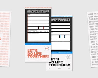 Zeitgenössische Kirche verbinden Kartenvorlage: Kirchen-Gestell-Karten (digitaler Download)