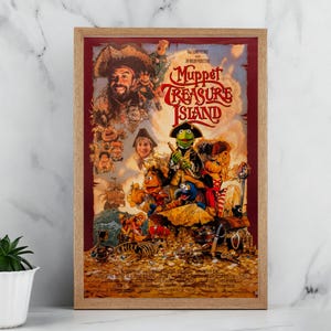 Muppet Treasure Island Movie Poster - Vintage typografische Poster - Wanddekoration, Kunst, Geschenkideen