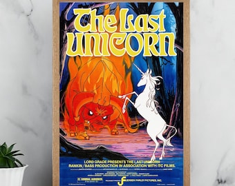 The Last Unicorn Movie Poster - Vintage Canvas Posters - Wall Decor - Art Gift