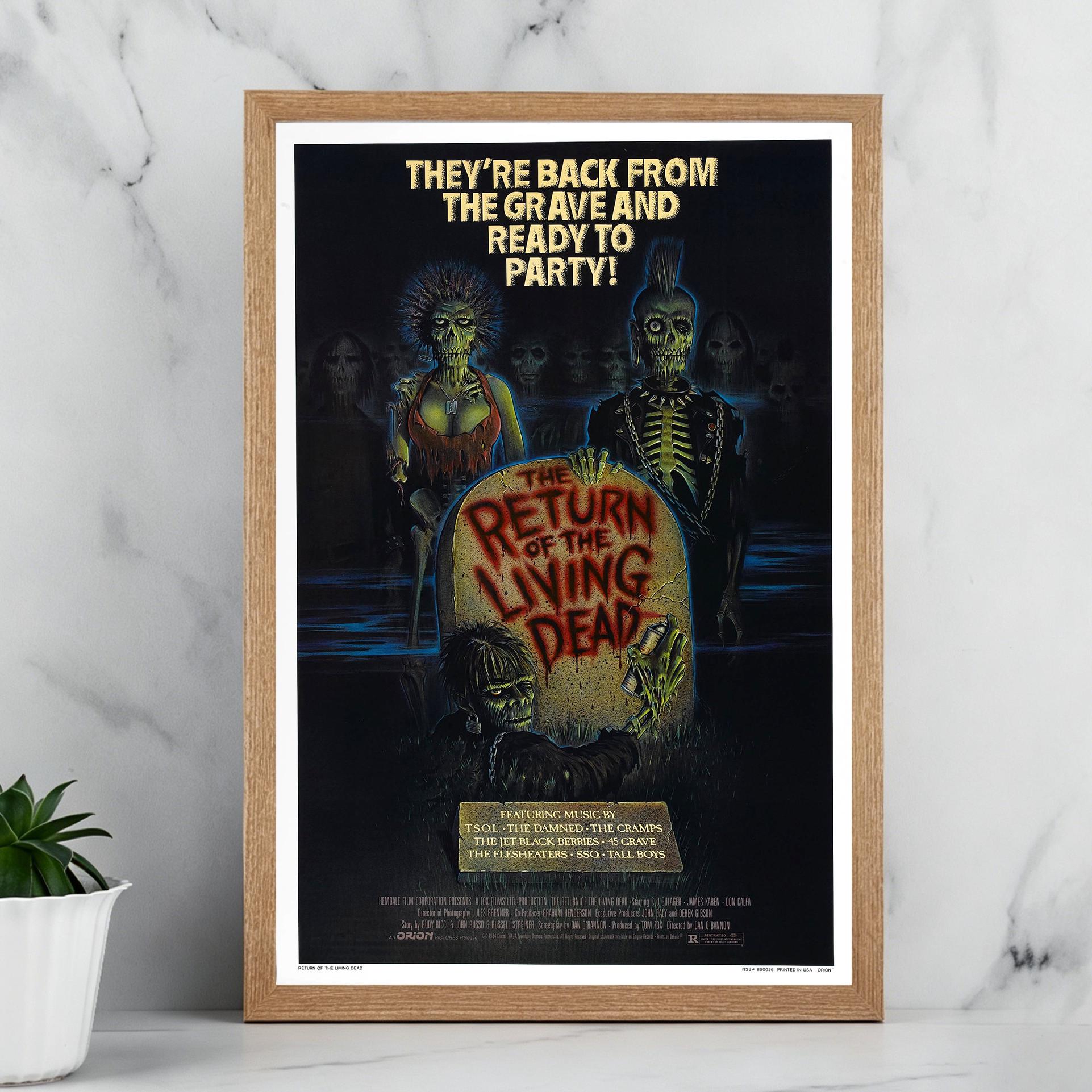 The Return of the Living Dead Movie Poster - Vintage Typographic ...