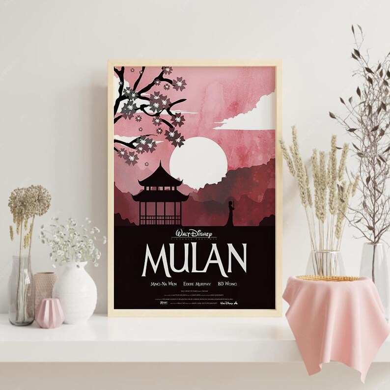 MULAN Posrer - Movie Poster - Vintage Canvas Posters - Wall Decor - Art ...