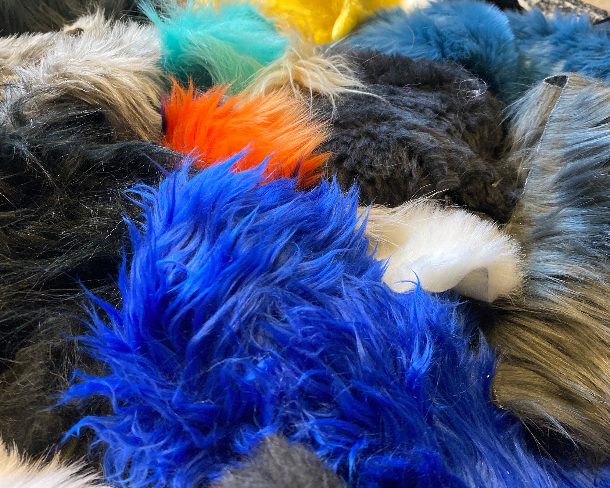 1 POUND Faux Fake Fur Fabric Craft Scraps Surprise Selection Etsy