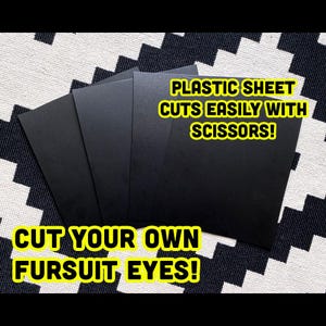 Feuille de plastique noire unique pour fursuit, mascotte, fabrication de costumes, cosplay de carte en plastique de styrène - SUIVI ET EXPÉDITION RAPIDE