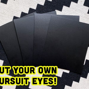 Black Fursuit Eye Plastic Sheet for fursuit, mascot, costume making diy, styrene plasticard cosplay - TRACKED & FAST SHIPPING