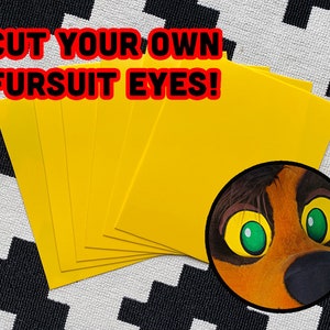 Yellow Fursuit Eye Plastic Sheets for fursuit, mascot, costume making diy, styrene plasticard cosplay - TRACKED & FAST SHIPPING