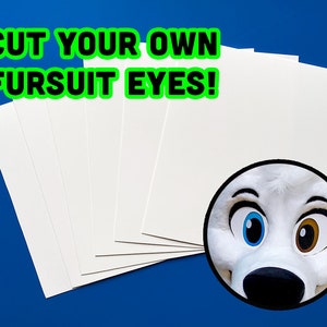 White Fursuit Eye Plastic Sheet for fursuit, mascot, costume making diy, styrene plasticard cosplay - TRACKED & FAST SHIPPING