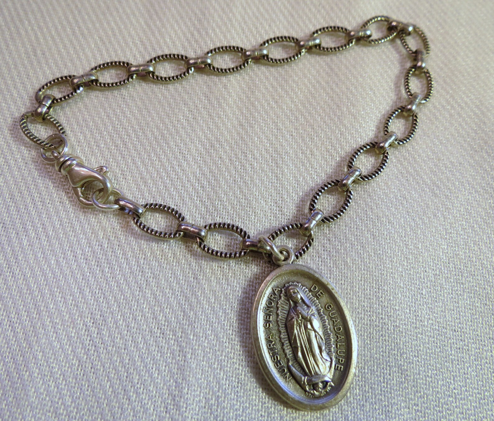 Saint Medal Bracelet Guadalupe Etsy