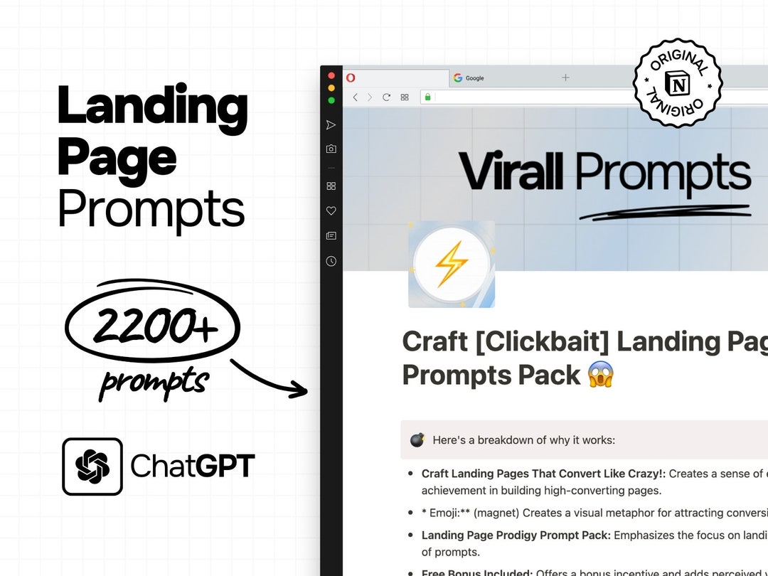 Prompts for Killer Landing Pages, Chatgpt Ready, Boost Conversions ...