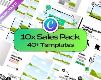10x Your Sales with Viral Canva Templates, Notion Ready, Template Sellers Must-Have Easy Edit + 3 Minute, Digital Product Profits