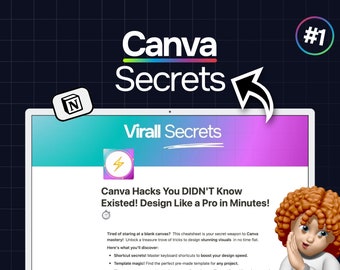 Master Canva with Ease: 100% Original Notion Playbook, CANVA SECRETS Revealed