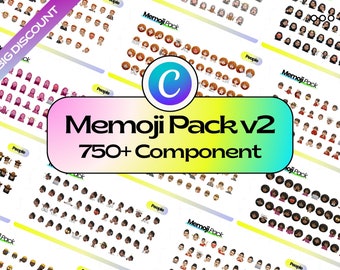 750+ Viral 3D Memoji Pack for Canva, Boost Your IG Posts, Skyrocket Your Engagement, 3D Memojis, Make Your Content POP