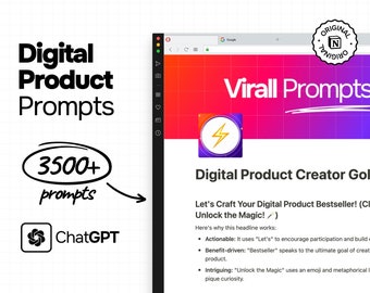 ChatGPT Prompt Pack, 3500+ Ideas for Epic Content, AI Prompt Generator: Unleash Your Chatbot’s Genius