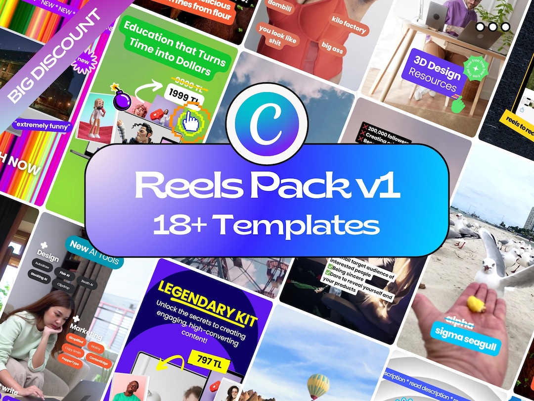 Viral Instagram Reels Templates, Canva Reels Domination, IG Reel ...