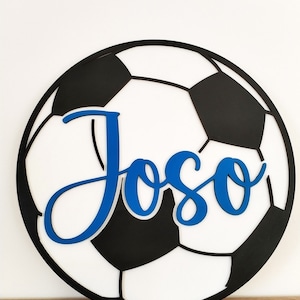 Custom Wood Sign, Football Sign, Personalized Name Sign, Soccer Sign, Children&#39;s Room Decoration, Door Sign, Kids Room Sign, Home Decor