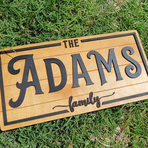 Personalized Family Name Sign, Custom Wooden Family Sign, Personalized Gift, Anniversary Gift, Wedding Sign, Personalized Birthday Gift