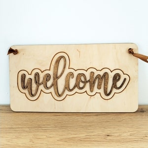Welcome Wood Sign, Custom Signs, Personalized Signs, Home Decor, Wall Art, Wall Decor, Door Hanger, Personalized Gifts, Door Welcome Sign