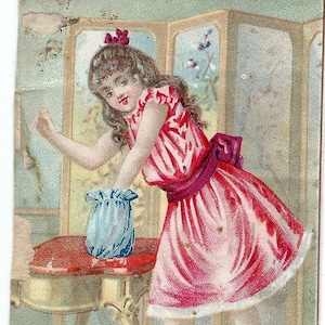Vintage französische Karte für Papierkunst, Junk Journals, Buchmacher, Scrapbooking PSS 5154