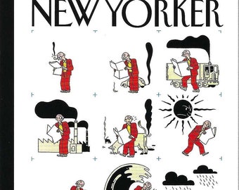 Postcard of New Yorker Magazine Cover May 17, 2010, Novel Approach by Joost Swarte to Mail, Frame or Paper Arts PSS 5385