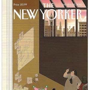 Carte postale de la couverture du magazine New Yorker des 15 et 22 février 2010, Natural Selection par Chris Ware pour Mail, Frame or Paper Arts PSS 5387
