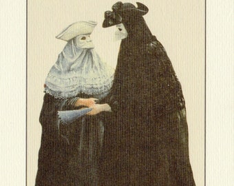 Italian Commedia dell'Arte La Bauta Photographic Print to Frame or use in Paper Arts, Collage, Scrapbooking, and Junk Journals PSS 4781