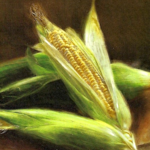Corn on the Cob Still Life by Robert Papp for Cook&#39;s Illustrated Magazine Cover July & August 2013 to Frame or for Paper Arts PSS 5304