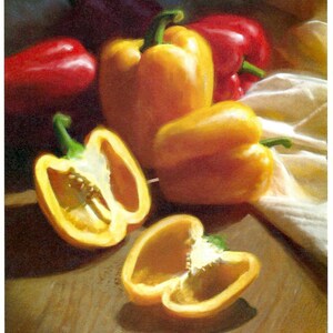 Peppers Still Life by Robert Papp for Cook&#39;s Illustrated Magazine Cover July & August 2010 to Frame or for Paper Arts PSS 5337