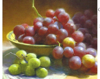 Grapes Still Life by Robert Papp for Cook's Illustrated Magazine Cover September & October 2008 to Frame or for Paper Arts PSS 5411
