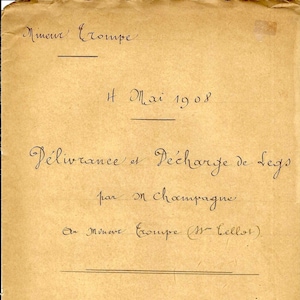 May 4, 1908 French Notary Legal Document Cover Page, 1 Page Vintage French Calligraphy, Antique French Script Document Page PSS 5125