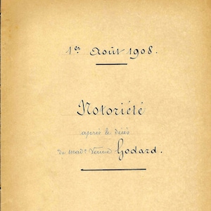 August 1, 1908 French Notary Legal Document Cover Page, 1 Page Vintage French Calligraphy, Antique French Script Document Page PSS 5127