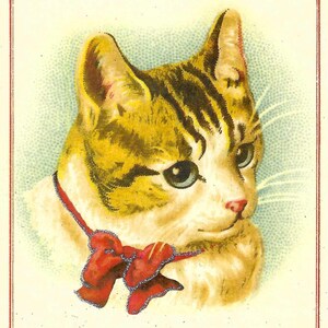 Katze mit Weihnachtswunsch-Postkarte von Cavallini zum Rahmen oder Versenden, Buchgestaltung, Collage, Scrapbooking, Papierkunst PSS 5692