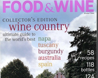 Food & Wine Magazine October 2002 PSS 5590