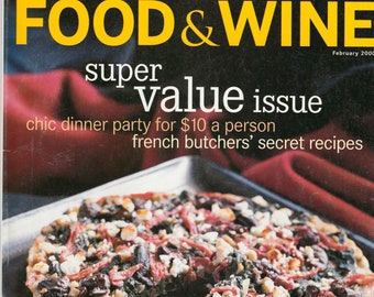 Food & Wine Magazine February 2002 PSS 4966